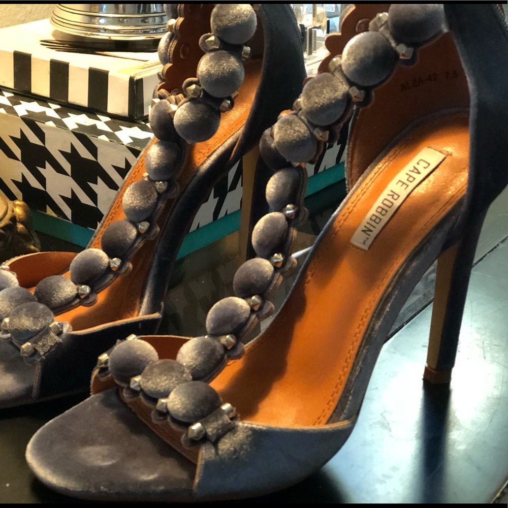 Cape Robbin Velvet & Studded Heels